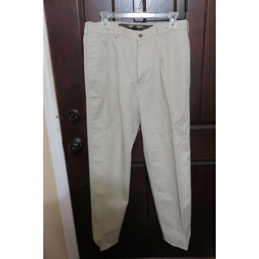 MEN'S DUXBACK PLEAT FRONT KHAKIS SIZE 34/ 29